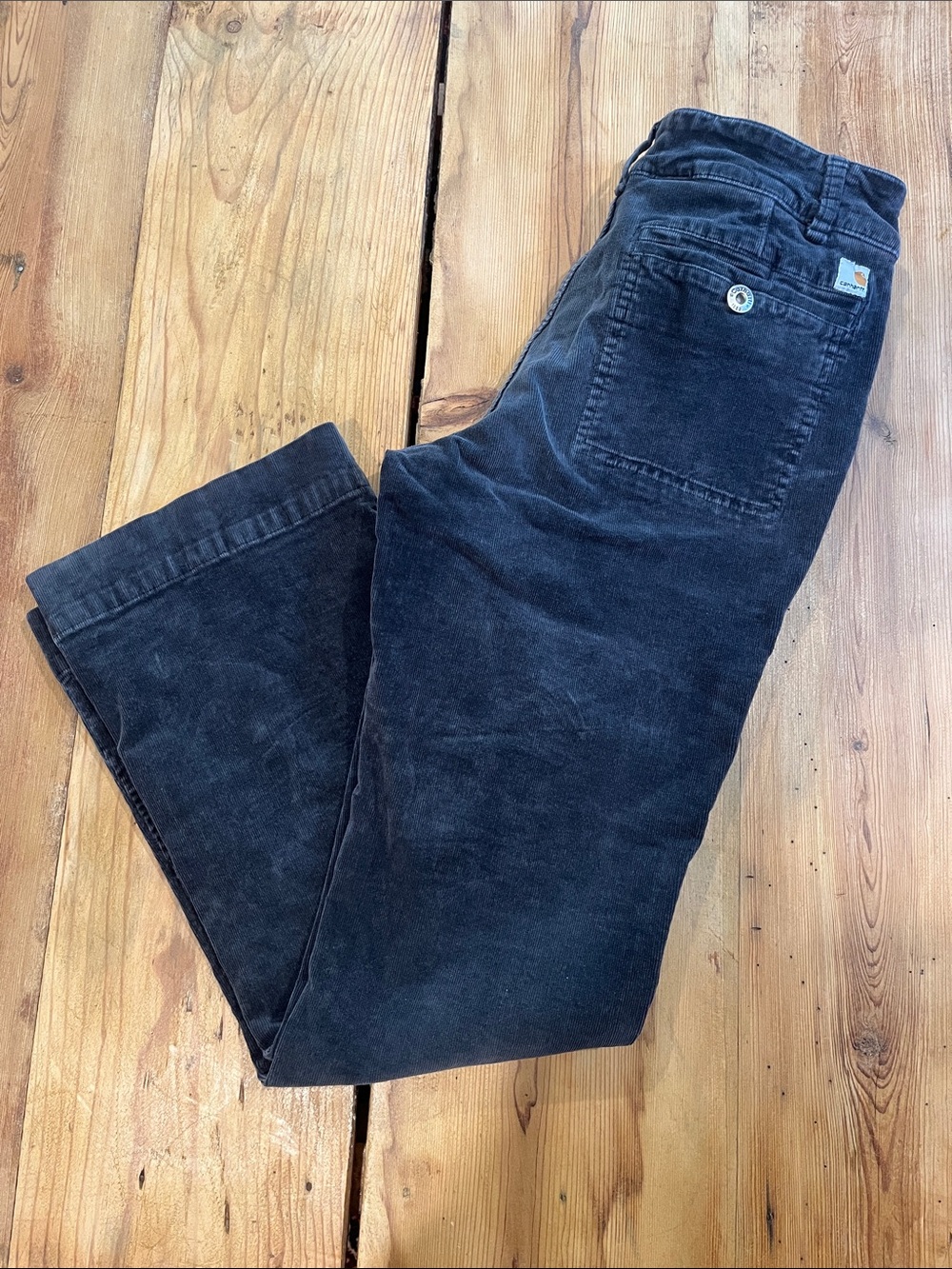 CARHARTT 4 x 30 Dark Grey Comfort Corduroy Relaxed Fit Pant Bootcut
